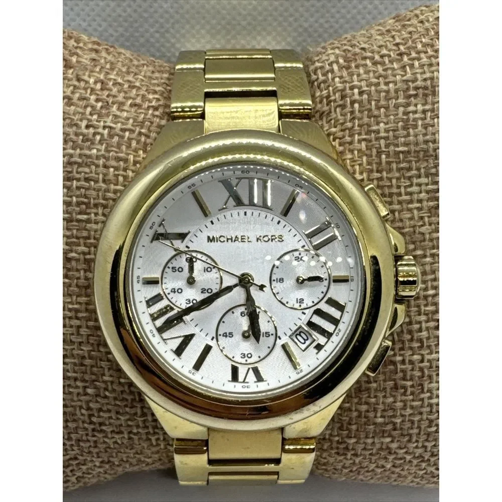 Michael Kors Camille MK5635 Womens Gold Stainless Steel Dial Quartz Watch JNA783